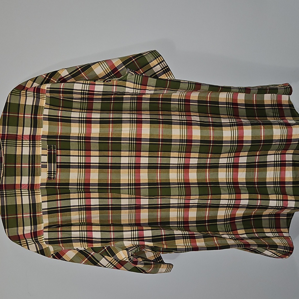 Orvis Sporting Traditions Short Sleeve Green Plaid Two Pocket Shirt Sze XL #1057 - Picture 2 of 16